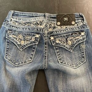 Miss Me bootcut jeans.  26x34. Blue. Used.